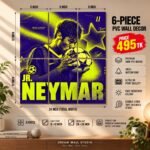 Neymar Uncrowned Prince 6 Piece PVC Wall Decor – 3mm PVC board, 8x12 inch each – Dream Wall Studio