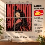 Nezuko Kamado 6 Piece PVC Wall Decor – 3mm PVC board, 8x12 inch each – Dream Wall Studio