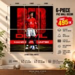 Red Devil Ronaldo 6 Piece PVC Wall Decor – 3mm PVC board, 8x12 inch each – Dream Wall Studio