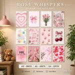 Rosy Whispers PVC Wallmate 12pcs set – 3mm PVC wall board – Dream Wall Studio