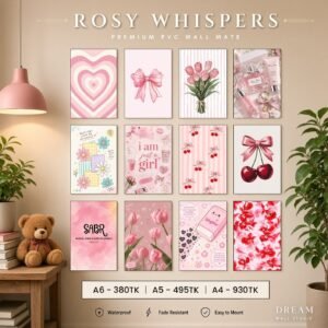 Rosy Whispers PVC Wallmate 12pcs set – 3mm PVC wall board – Dream Wall Studio
