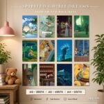 Spirited Ghibli Dreams PVC Wallmate 12pcs set – 3mm PVC wall board – Dream Wall Studio