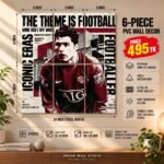 The Theme Is Football – Ronaldo United 6 Piece PVC Wall Decor – 3mm PVC board, 8x12 inch each – Dream Wall Studio