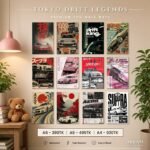 Tokyo Drift Legends PVC Wallmate 12pcs set – 3mm PVC wall board – Dream Wall Studio