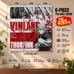 Vinland Saga – Thorfinn 6 Piece PVC Wall Decor – 3mm PVC board, 8x12 inch each – Dream Wall Studio