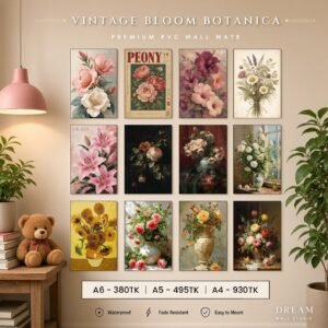 Vintage Bloom Botanica PVC Wallmate 12pcs set – 3mm PVC wall board – Dream Wall Studio