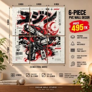 Yujin Streetwear Art 6 Piece PVC Wall Decor – 3mm PVC board, 8x12 inch each – Dream Wall Studio